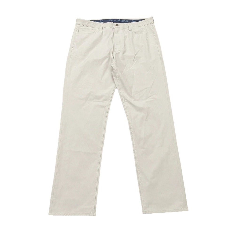 Vineyard Vines On the Go Pants Men's 34x30 Beige Khaki Stretch Golf Chino